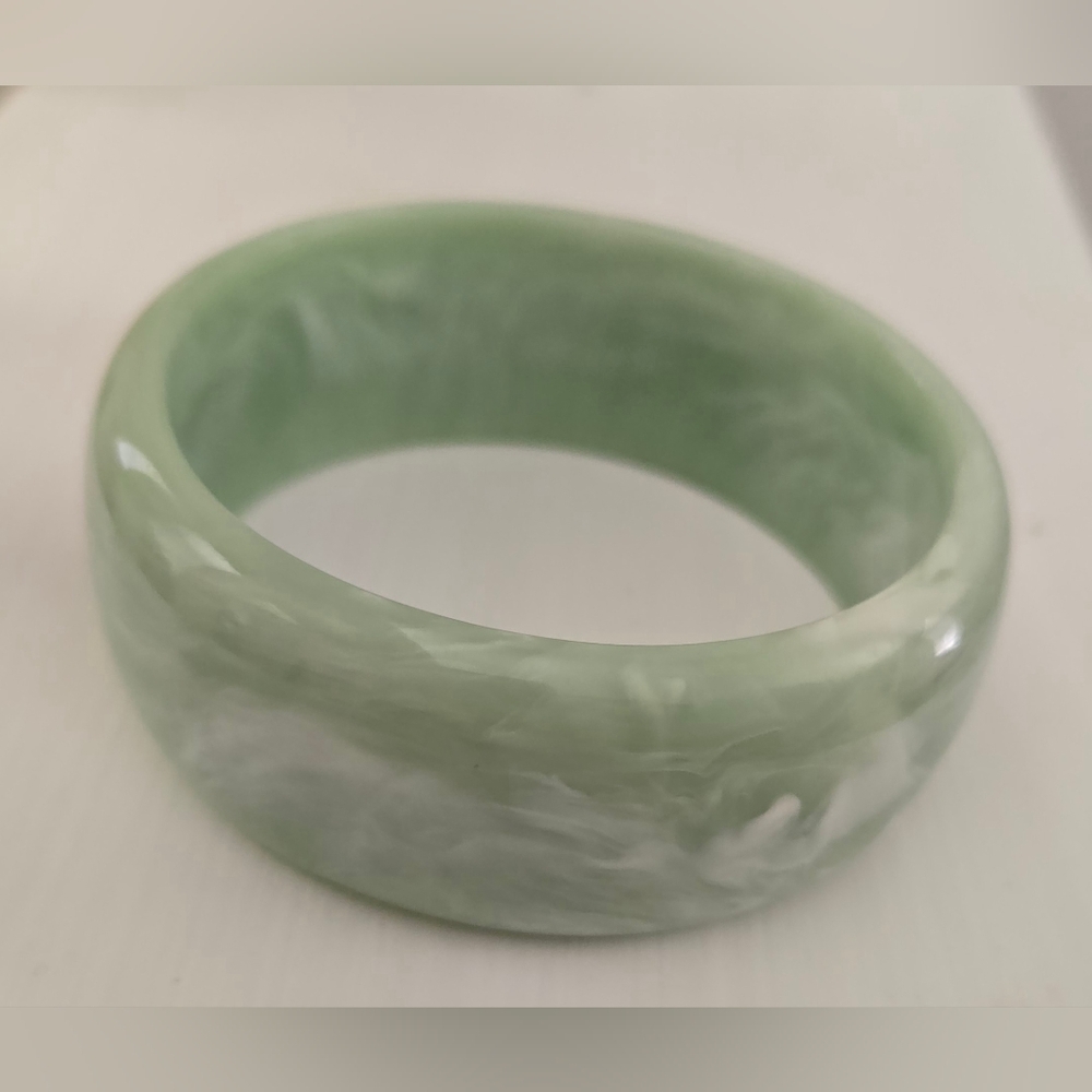 Green Jade Bangle Bracelet